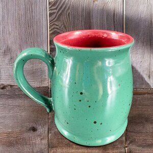 Vintage Colours By Alexander Julian 10 oz Coffee Mug Cup Speckled Green Mug